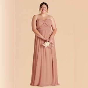 Birdy Grey Pink Ruched Sweetheart Wedding Gown